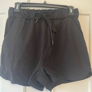 Lululemon black drawstring shorts size 6